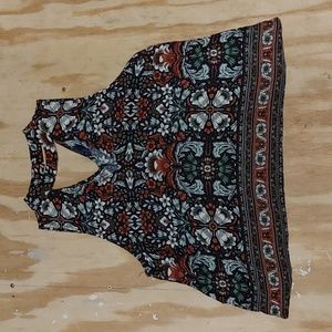 #89. Aeropostale Floral Choker Tank top size Med